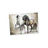 Dipinto murale a forma di cavallo: aggiunge un tocco artistico e alla moda alla stanza dei tuoi , disegno di cavallo