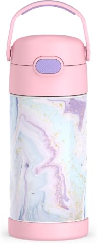 Image of THERMOS FUNTAINER Water Bottle with Straw - 12 Ounce - Kids Stainless Steel Vacuum Insulated Water Bottle with Lid, Dreamy (Pack of 6)