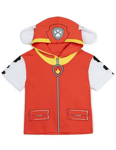 Paw Patrol Marshall Toddler Boys Hooded Matching Family Cosplay T-Shirt Red 4T