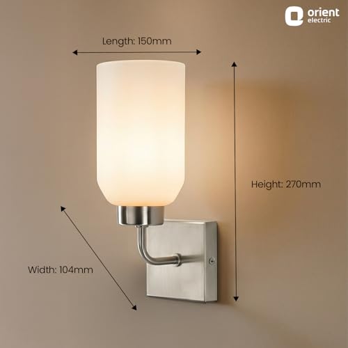 Image of Orient Electric Raya Neo Decorative Modern Wall Light for Living Rooms, bedrooms, corridors, and Accent Walls | E27 Bulb Compatibility | Bronze, Pack of 1