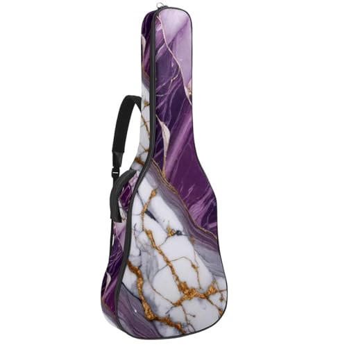 Sac pour guitare acoustique 40-42 pouces étanche motif marbre violet