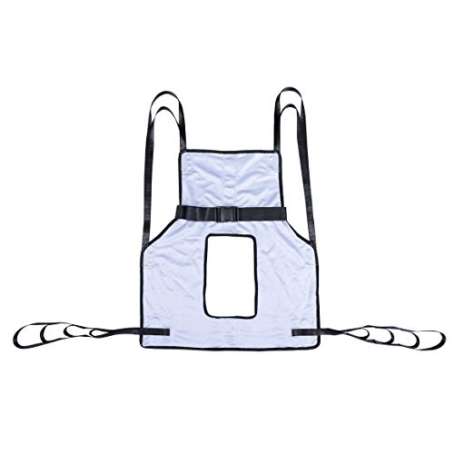 HNYG Full Body Mesh Sling with Commode Openning, Medical Lift Equipment Transfer Sling for Lifting Patient, Four Point Support Patient Lift Sling for Elderly and Disabled, 600 Weight Capacity