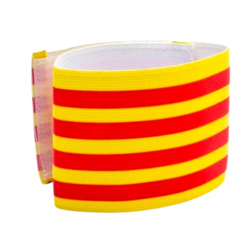 MAKRAN Bazalete Capitan Cataluña/Brazalete identificador Senyera/Brazalete elástico Catalunya (Unisex: 8 x 30 CMT, Cataluña)