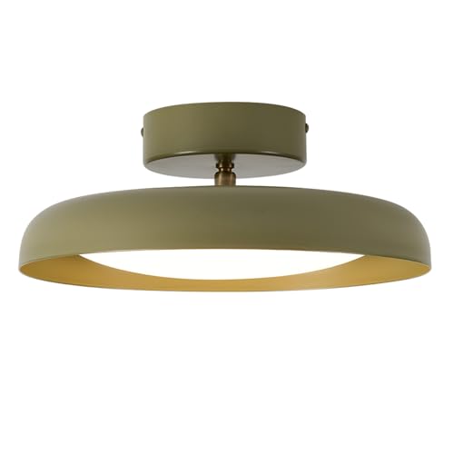 BISAMIYA Modern LED 12.6 inch Ceiling Light, Adjustable Semi Flush