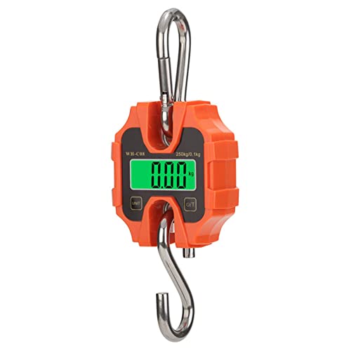 FLEXMAN Hanging Scale, Waterproof LCD Digital Display Crane Scale Weighing Measurement with Stainless Steel Hook Buckle for Roadside Street Stall, Vegetable Market