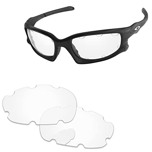PapaViva Verres de rechange pour Oakley Split Jacket Ventilé OO9099, Transparent - Non polarisé., Taille Unique Cover