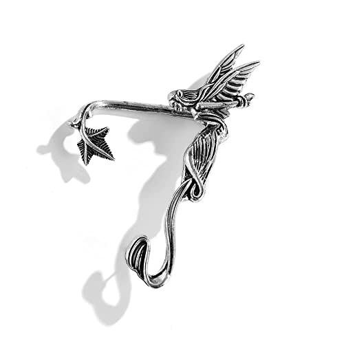 Minzaos Bethynas Gothic Retro Angel Ear Cuff With Piercing Vintage Wing Ear Wrap Punk Ear Cartilage Clip Unique Ear Climber For Women Girls (Angel 1) #TOP15