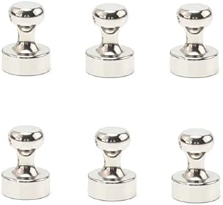 Qiuyan 6pcs Silver Portable Strong Magnetic Cones White Board Push Pin Small for Refrigerator Magnetic Board (12 x 16mm)