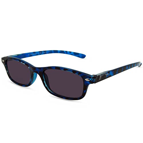 In Style Eyes Smarty Pants Full Reader Sunglasses, Non-Bifocal Reading Glasses - Full-Rimmed Rectangle Frame - Non-Polarized