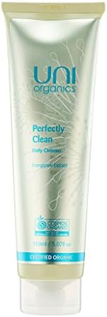 Certified Organic Facial Cleanser – Deep Cleansing, Anti Aging, Wrinkle Reducing Face Wash – Aloe Vera based for Oily, Dry & Sensitive Skin, Vegan Friendly - 5.07 Fl. Oz by Uni Organic