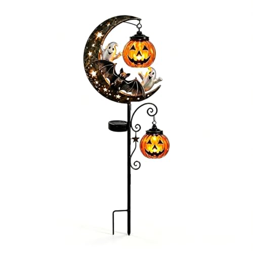 ChayWillow Halloween Moon Pumpkin Solar Stake Light - image 1