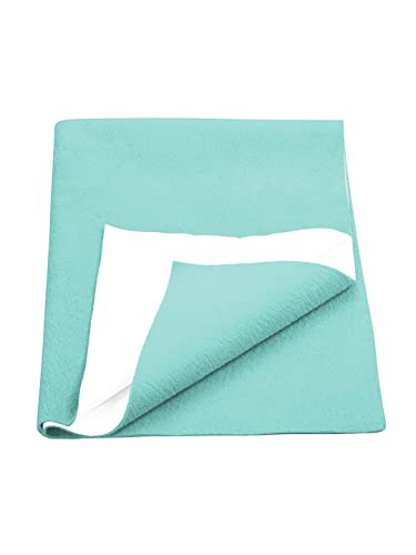 Image of BIANCA Soft Bamboo Baby Dry Sheet, Waterproof Breathable Anti Bacterial Mattress Protector -2pc Medium (smartdry) - Baby Dry Sheet & Mattress Protector. Smart Dry-Violet /sea Green