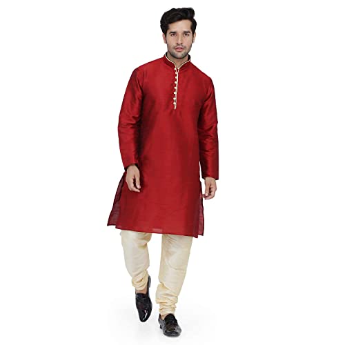 Image of Royal Kurta Mens Silk Blend Long Kurta (Only Kurta)