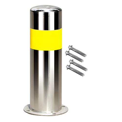 Bolardos de seguridad resistentes de acero y visibilidad nocturna para áreas privadas