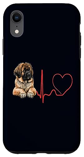 Leonberger Dog Heartbeat EKG Funny Dogs Lover&Owner スマホケース iPhone XR 用