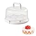 Rkllejs Recipiente para Tartas, Tartas Redondo Recipiente, Pasteles con Tapa Caja Almacenamiento, Caja de Pastel Portátil, para Transportar Pasteles, Galletas, Pasteles, Tartas, Postres, 8 Pulgadas