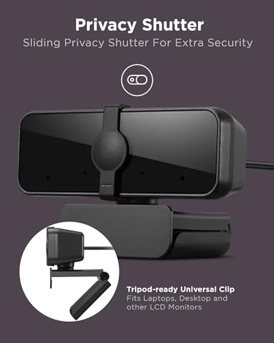 Lenovo FHD Webcam with Full Stereo Dual Built-in mics | FHD 1080P 2.1 Megapixel Digital CMOS Camera |Wide 95 Lens| 360 Rotation | Flexible Mount... - Image 6