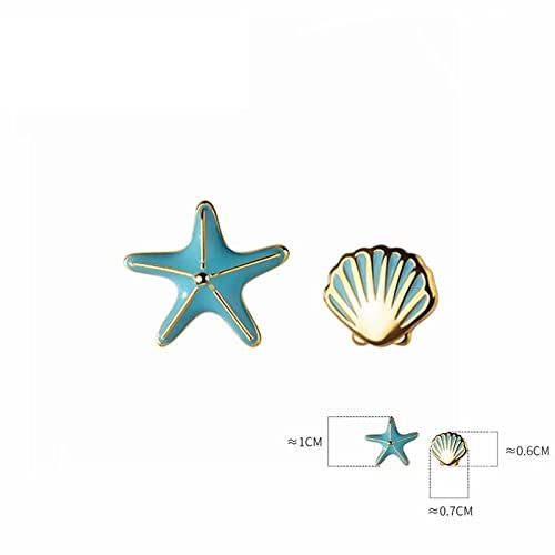 Boucles d'oreilles étoile de mer argent 925 vacances plage - 3