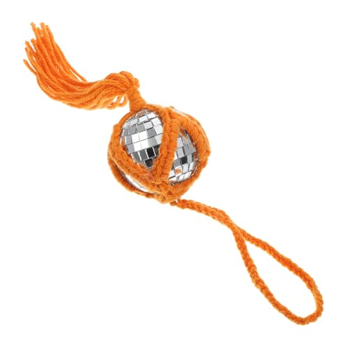 Bola espejada colgante reflectante para decoración de fiestas, eventos retro de música y baile, uso en interiores y exteriores (naranja) miniatura 1
