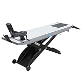 Kernel(カーネル欧州ブランド) バイクリフト 標準タイプ エアー式 メーカー保証1年 最大500kg テーブルサイズ2127×600m 上昇800mm 上12秒 下10秒 リアタイヤ脱着に便利なメンテナンスホール 243612B N009