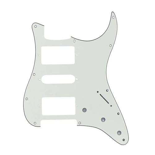 エレキギターピックガード交換パーツ 11 穴ギターピックガード HSH スクラッチプレート 3 層アルミ箔シールドエレキギター部品(Light Gray)