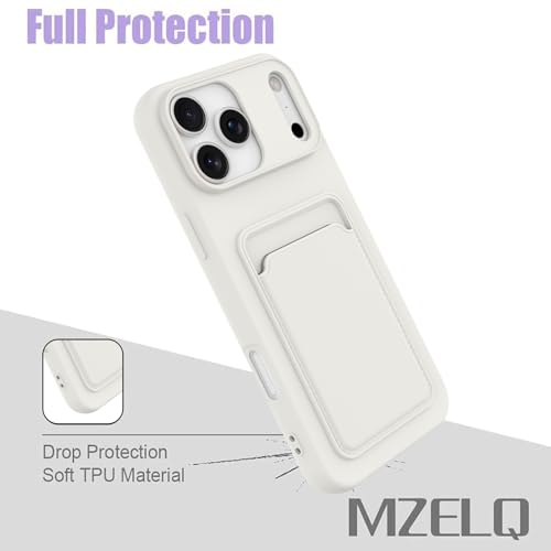 MZELQ Compatible with iPhone 17 Pro Max Case 2025 Card Holder -White by MZELQ - Used condition - Image 5