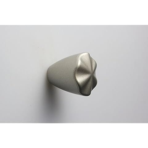 Design Furniture knob, Cabinet knob, Plastic, matt Nickel, DM 24 mm Cover
