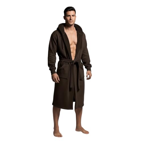 Image of DudeRobe Men's Robe - Hooded TERRY Bath Robe for Men with Pockets | Soft, Comfy Men's Bathrobe from Shark Tank