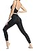 OLSOE Women High Waist Yoga Sport Leggings with Deep Pocket - L1-Black - XL