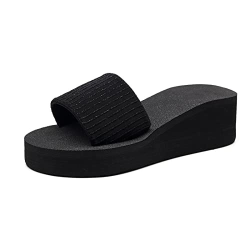 Clogs Damen Holz Hausschuhe mit Keilabsatz Damen Damen Haussschuhe Bade Schlappen Damen Pantolette mit Absatz Damen Damen Pantoletten Sommer Sandalen Zehentrenner Damen Cover