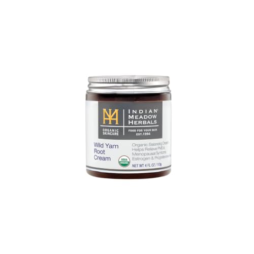 Image of Indian Meadow Herbals Wild Yam Root Cream (2oz) - USDA Certified Organic Balancing Cream for PMS & Menopause Relief - Estrogen & Progesterone-Free. Handmade By US. Woman-owned & Operated Since 1994.