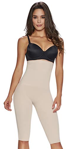 Premium Colombian Shapewear Faja Shapewear The Butt-Booster Capri-Body Shaper Cincher Bodysuit Beige
