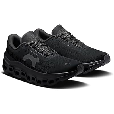 On Women's Cloudmonster 1 Sneakers, Black/Black, 9 Medium US