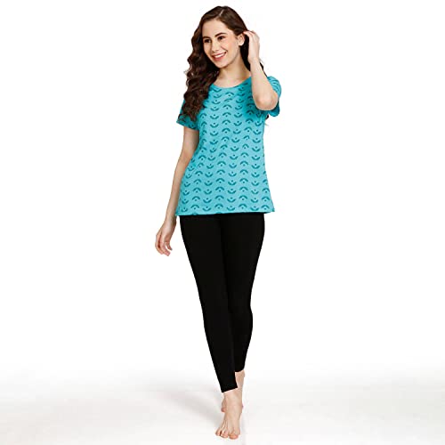 Image of Rosaline Rural Charm Knit Cotton Top (Pack of 2) for Women - Blue Pink