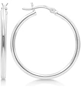 KEZEF 925 Kadınlar i&ccedil;in G&uuml;m&uuml;ş &Ccedil;emberli K&uuml;pe - Erkekler i&ccedil;in K&uuml;&ccedil;&uuml;k ve B&uuml;y&uuml;k Sterling G&uuml;m&uuml;ş Halka K&uuml;peler - ...