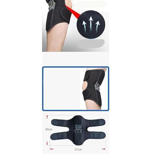 Image of Enakshi Knee Protection Booster Joint Support Spring Stabilizer for Running Training Black