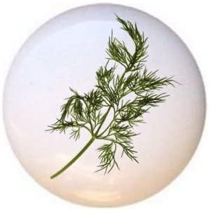 Miniatura 8 de Herbs Spices Kitchen Cook Cooking Bake Baking Decorative Ceramic Dresser Drawer Pulls Cabinet Cupboard Knobs (Oregano Leaves)