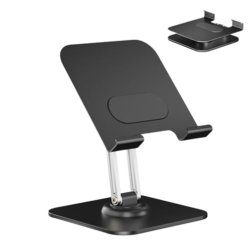 Homirty Soporte para tablet giratorio 360°, ajustable, soporte portátil, aluminio, universal,...