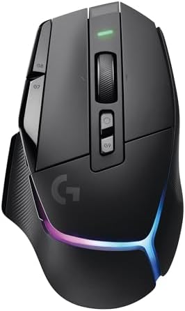 Logitech G502 X Plus Wireless Gaming Mouse: Optical Switches, LIGHTSYNC RGB, 13 Buttons, Infinite Scroll Toggle, <130 hr Battery Life, USB-C, PowerPlay Wireless Charging Capable, for PC/MacOS - Black