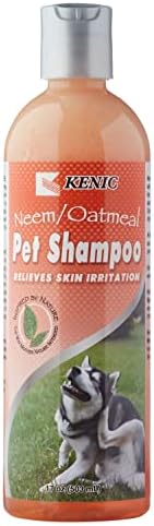 Kenic Neem & Oatmeal Ultra-Moisturizing, Anti-Itch Dog Shampoo Treatment with Naturally Derived Ingredients, Soap & Paraben Free, pH Balanced, Rich Soothing Lather, Made in USA