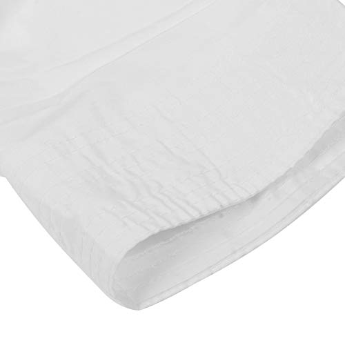 Men Muslim Trousers Cotton Loose- Afghan Pants with Waist Elastic Band for Prayer, White (L-White)4