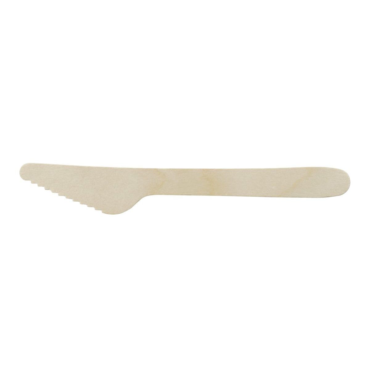 Fackelmann 31027 - Set di 30 coltelli monouso in legno FSC, coltelli monouso biodegradabili, legno certificato FSC, 16,5 x 2,5 cm
