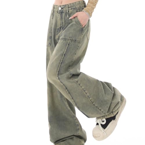 Women's Japanese Retro Casual Bottom Jeans Vintage Baggy Wide Leg Denim Jeans Harajuku Aesthetic Y2K Loose Pants2