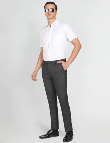 Image of Arrow Newyork Men's Textured Regular Fit T-Shirt