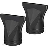 PRETYZOOM 2pcs Black Hair Dryer Nozzle and Diffuser Attachments, Universal Hair Dryer Replacement Nozzle Fit 4-4.8cm Diameter for Efficient Styling and Professional Blow Drying