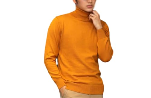 Men Cashmere Turtleneck Sweater Men Fall Winter Turtleneck Long Sleeve Classic Pullover Casual Sweater