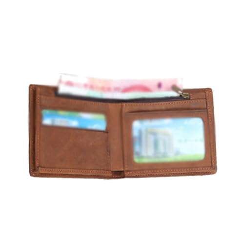 Wallet zipper multi-slot vintage clutch purse Coin purse Wallet Casual leather(E)3
