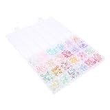 HEALSOPTHY 480 Stück Glas Jelly Perlen mit Fächern Langlebige Glatte DIY Spacer Perlen für Schmuckherstellung für Armbänder Halsketten und Bastelprojekte