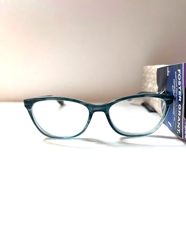 Foster Grant reading glasses, Aviana teal color +2.75