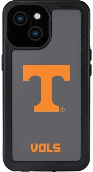 Skinit Waterproof Phone Case Compatible with iPhone 15 - Officially Licensed University of Tennessee-Knoxville T Logo Vols on Gray Design